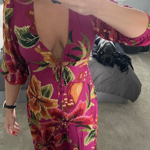 SUPER RARE NWT Farm Rio Pink Floral Dress - Picture 9 of 16